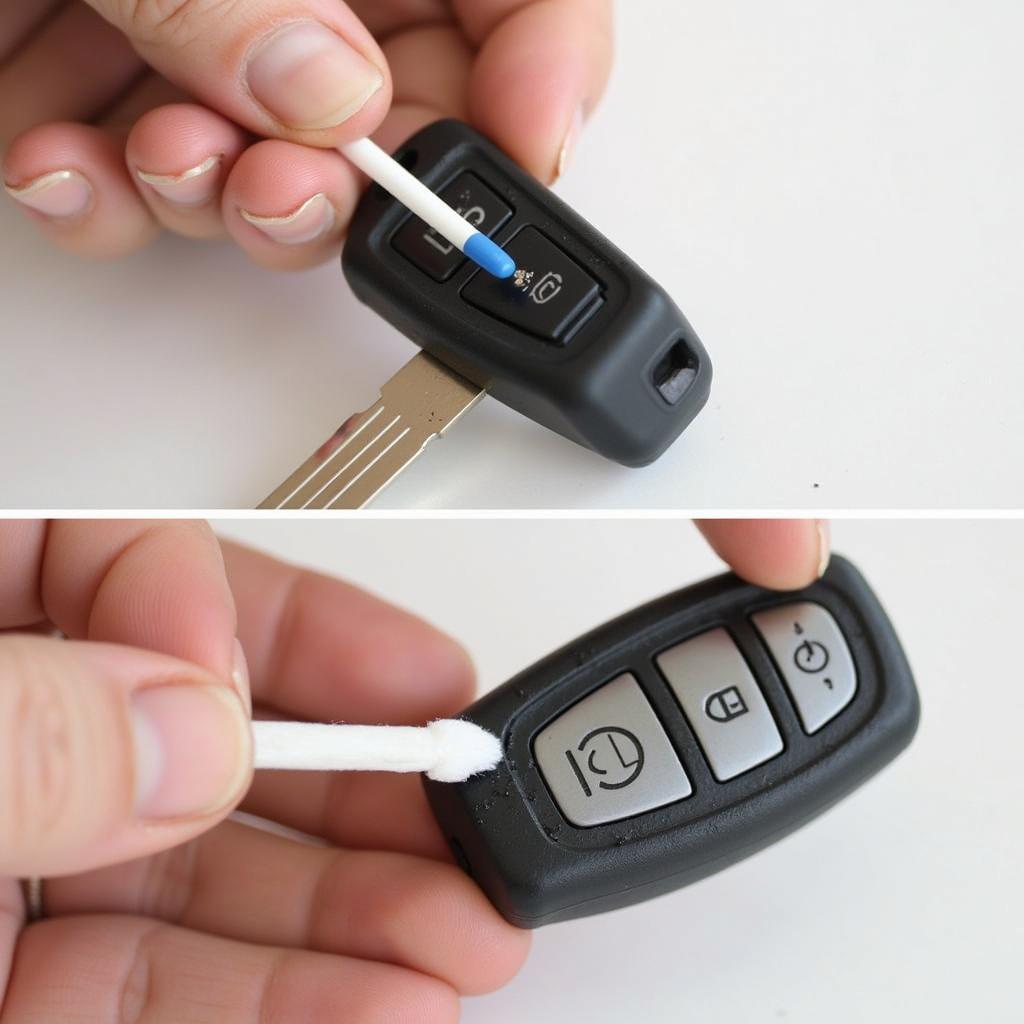 Cleaning the Battery Contacts of a Mazda CX-5 Key Fob