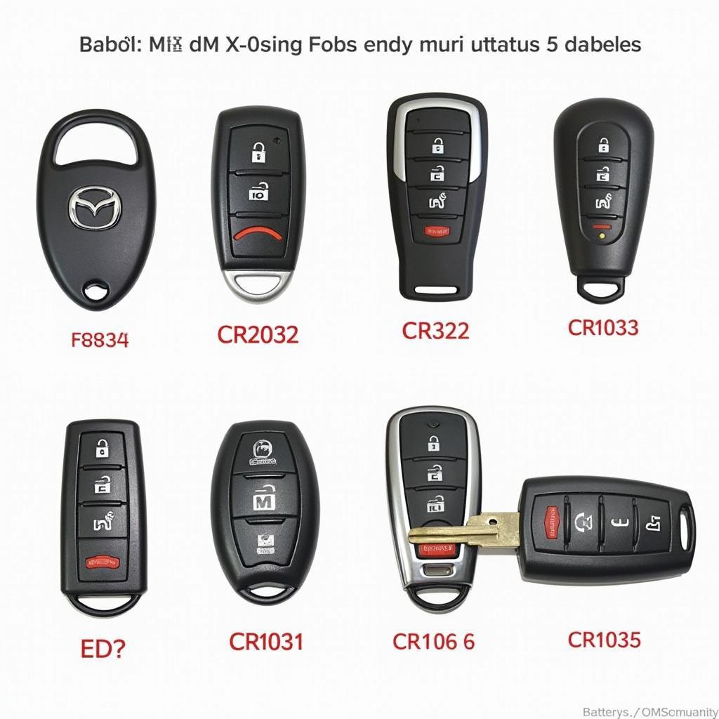 Mazda CX Key Fob Battery Types