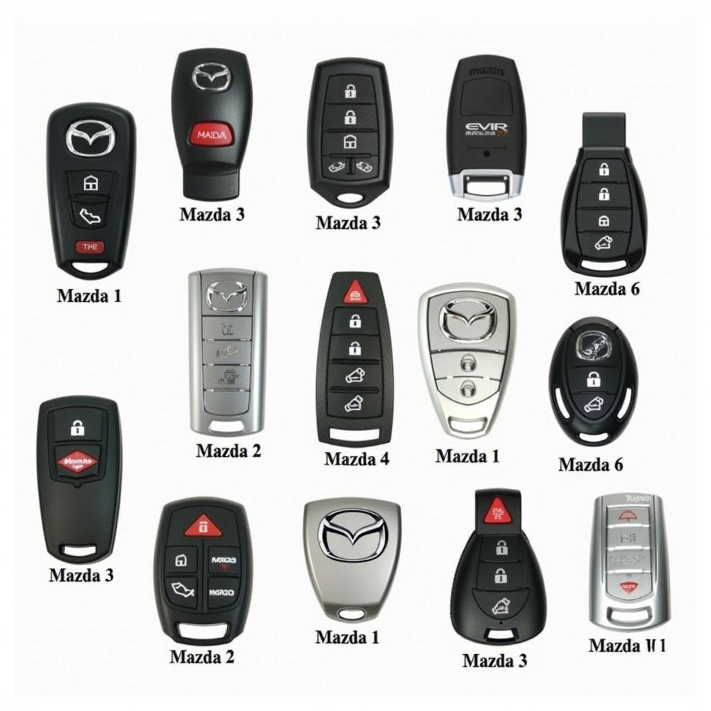 Different Mazda Key Fob Types