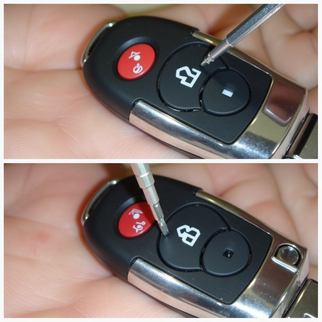 Removing Key from Traditional Mazda Key Fob