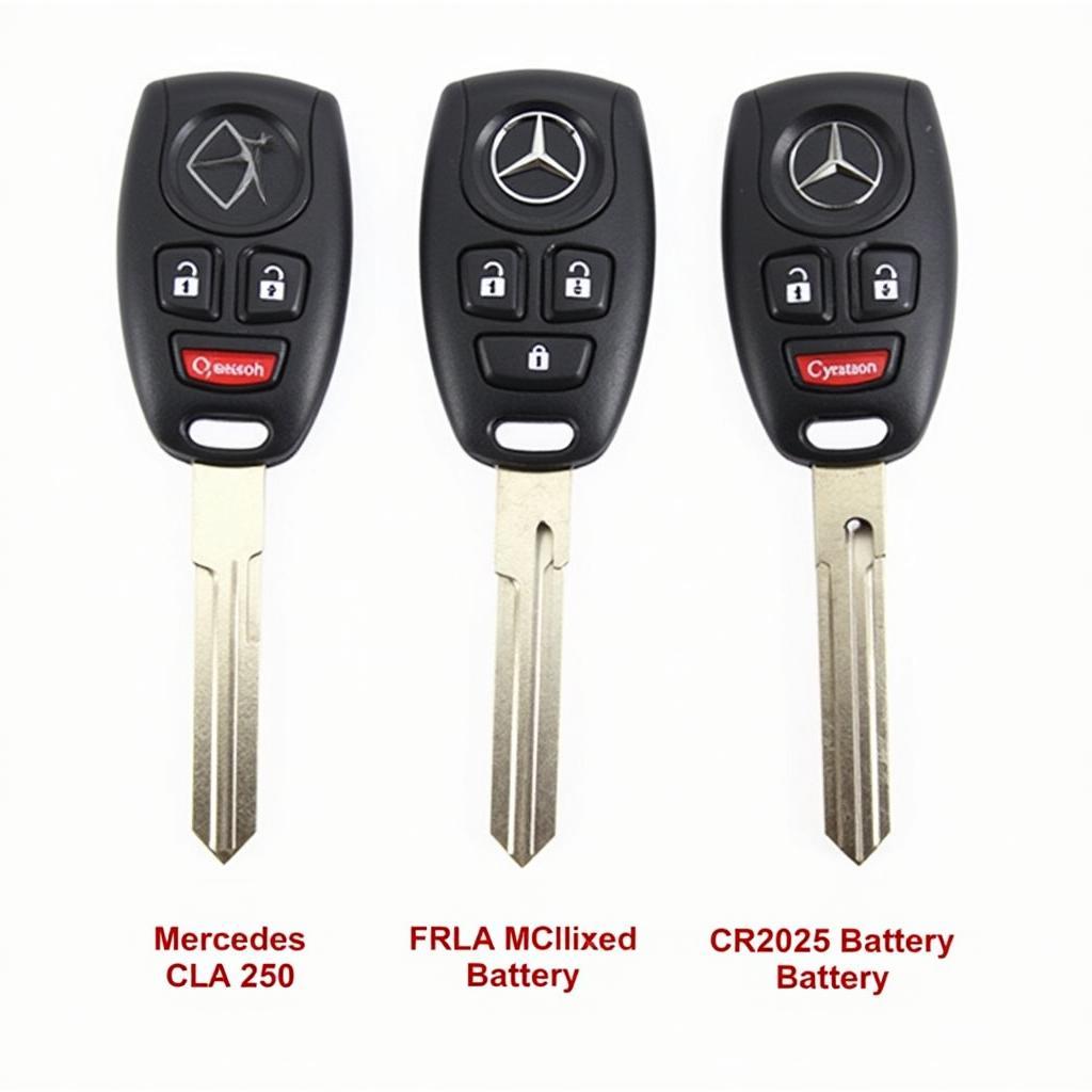 Mercedes CLA 250 Key Fob and Battery Types