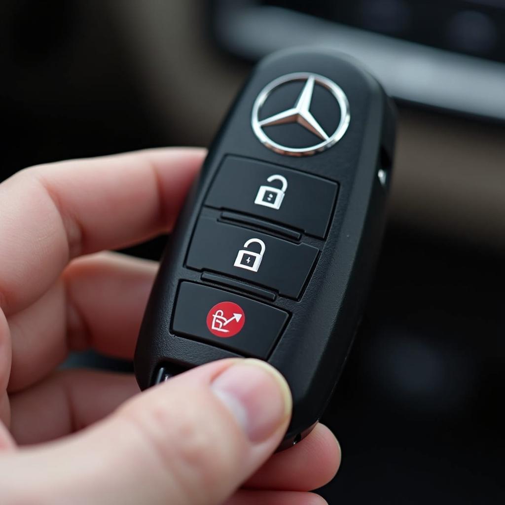 Mercedes E350 Key Fob in Hand