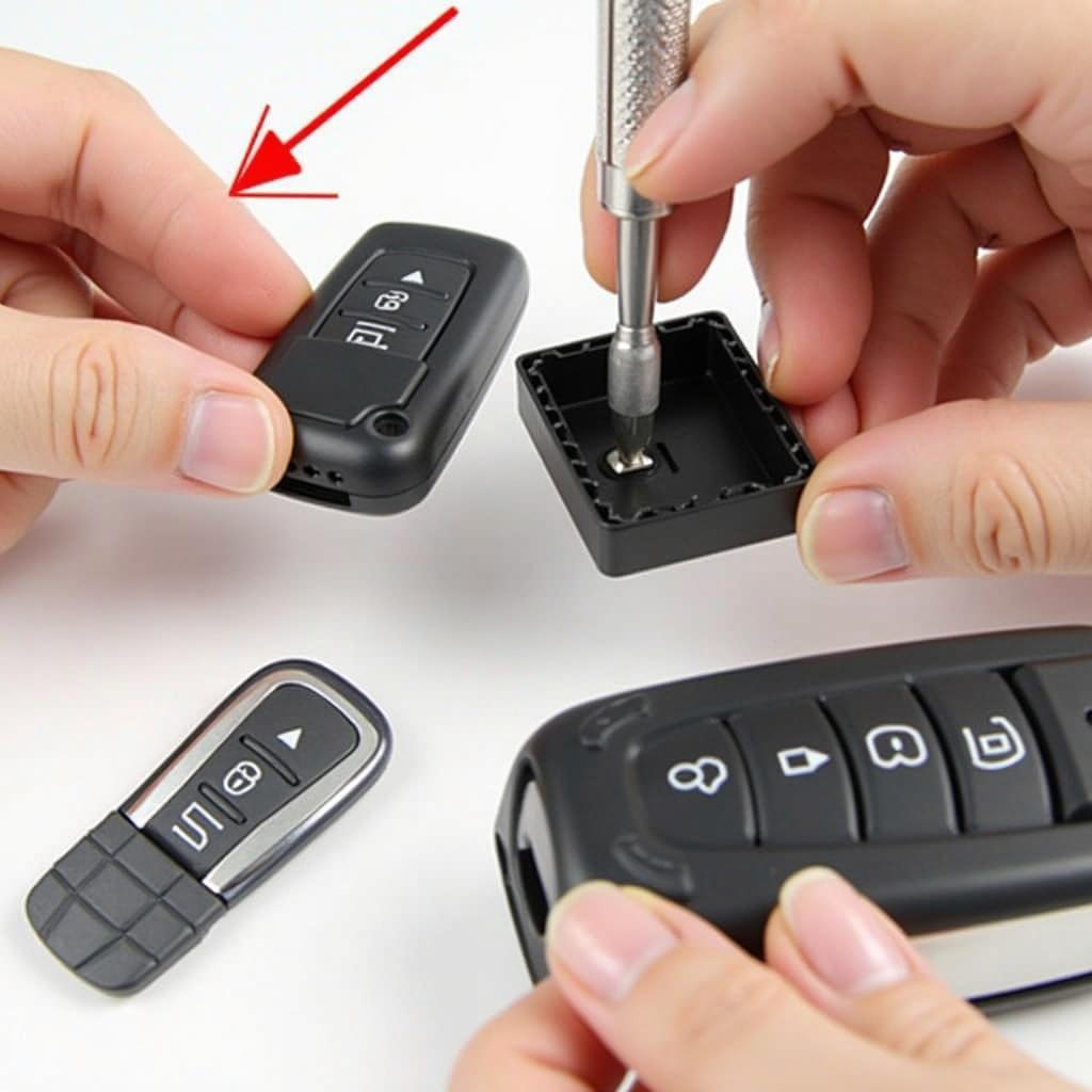 Opening the Mercedes Key Fob Battery Compartment