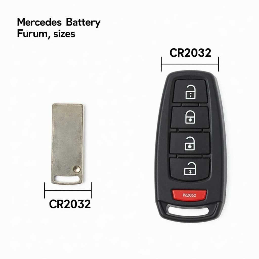 Mercedes Key Fob Battery Types: CR2025 and CR2032