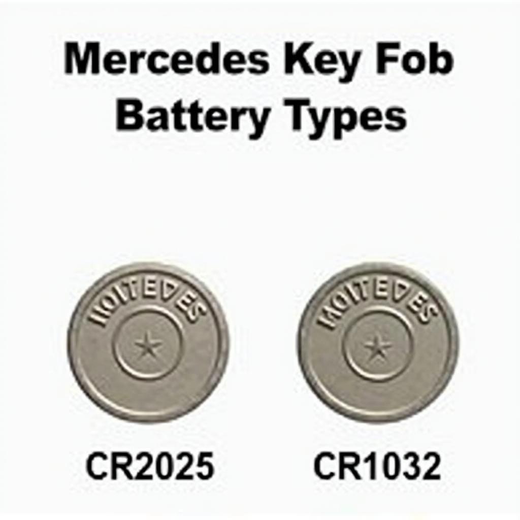 Mercedes Key Fob Battery Types - CR2025 and CR2032