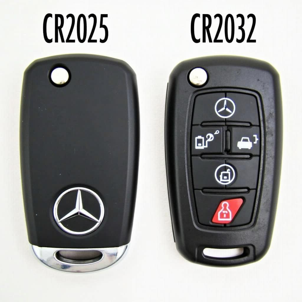 Mercedes Key Fob Battery Types: CR2025 and CR2032