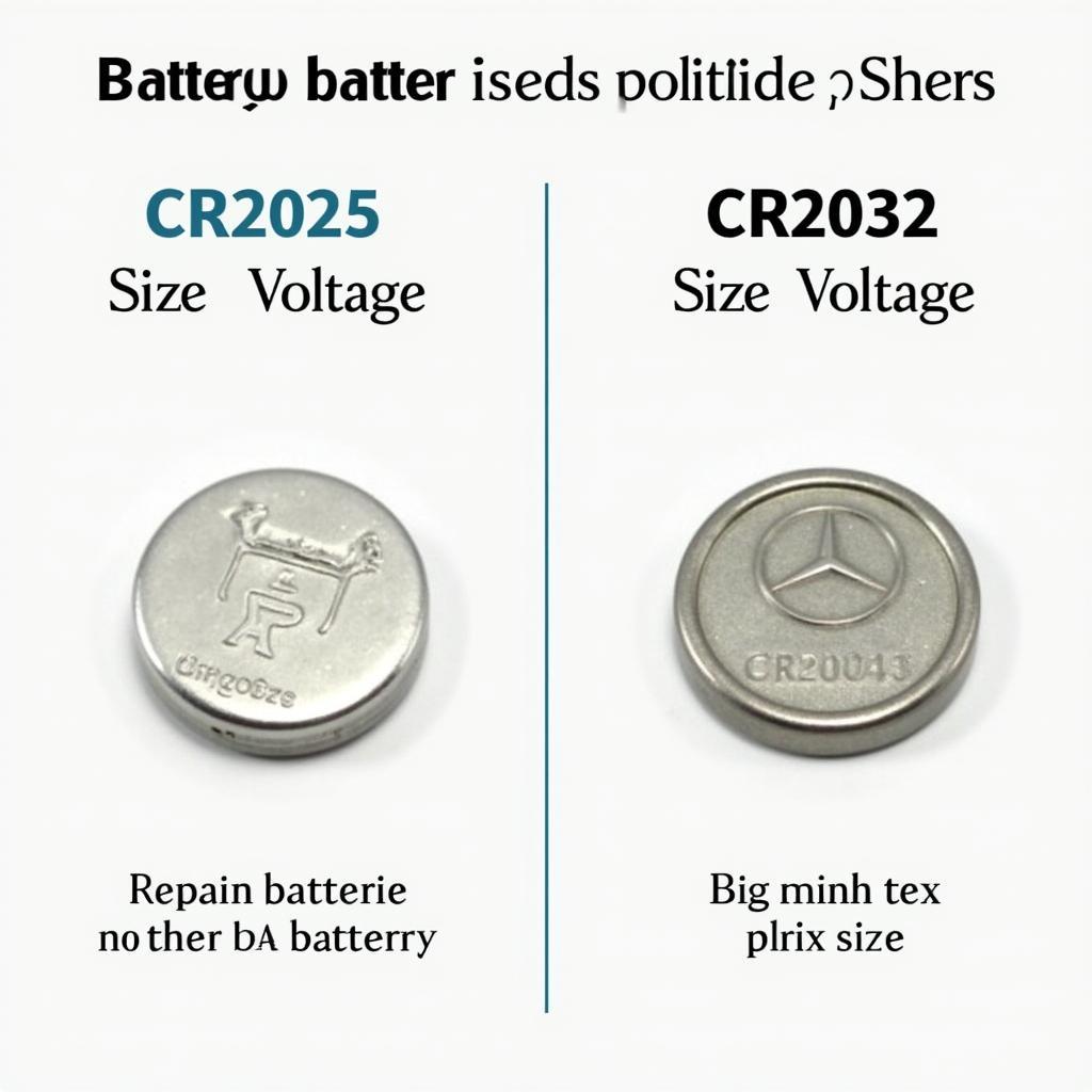 Different Mercedes Key Fob Battery Types: CR2025 and CR2032