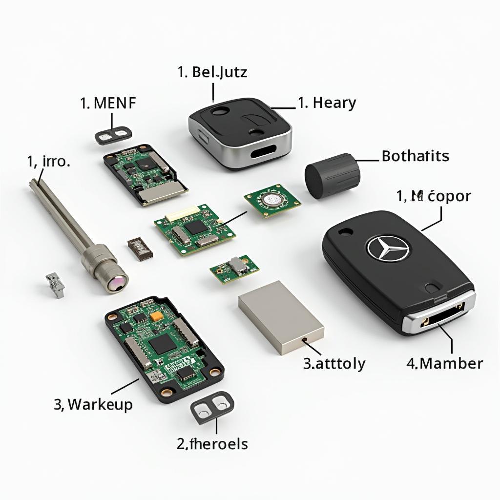 Mercedes Key Fob Internal Components