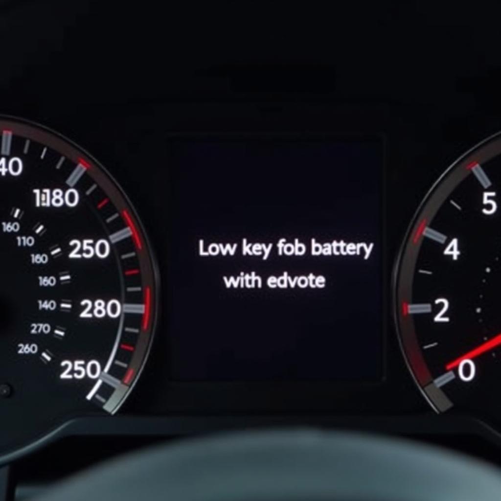 Mercedes key fob low battery warning message on dashboard