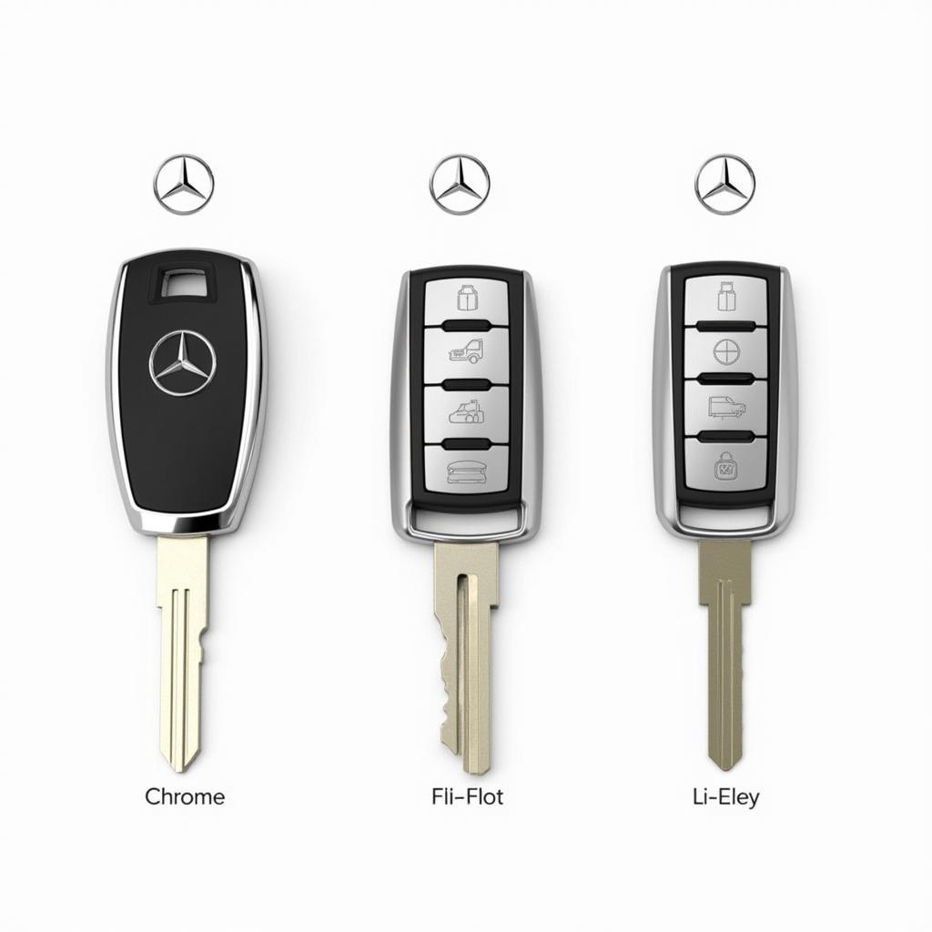 Mercedes Key Fob Types: Chrome Smart Key, Flip Key, and Traditional Key