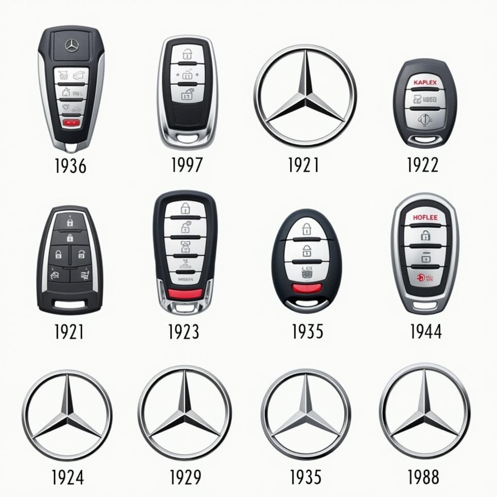 Different Mercedes Key Fob Types