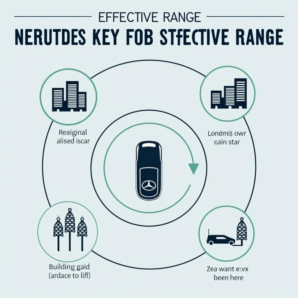 Mercedes Remote Start Range Illustration