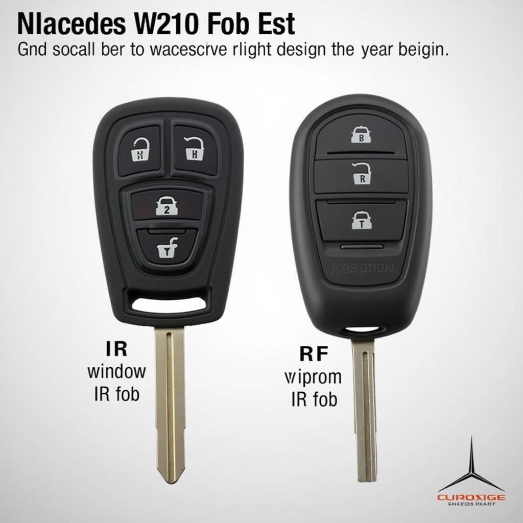 Mercedes W210 Key Fob Types - IR and RF