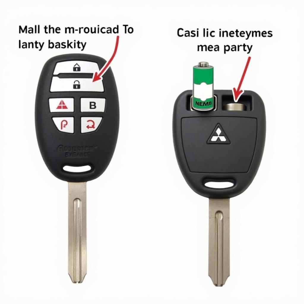 Mitsubishi Key Fob Battery Installation