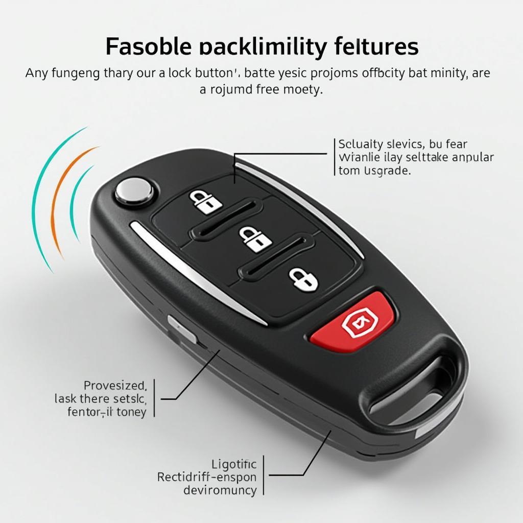 Modern Car Key Fob with Proximity Sensor