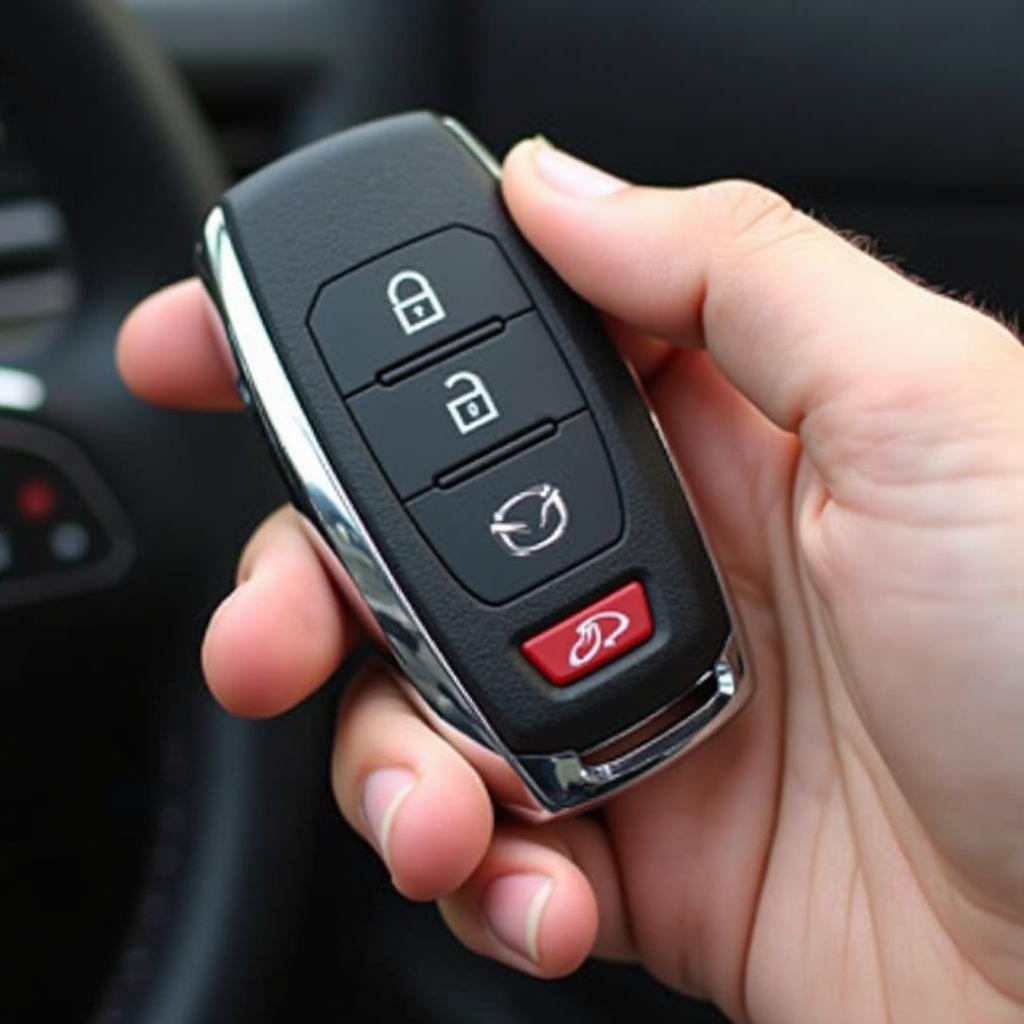 New 2019 Mazda 3 Key Fob in Hand