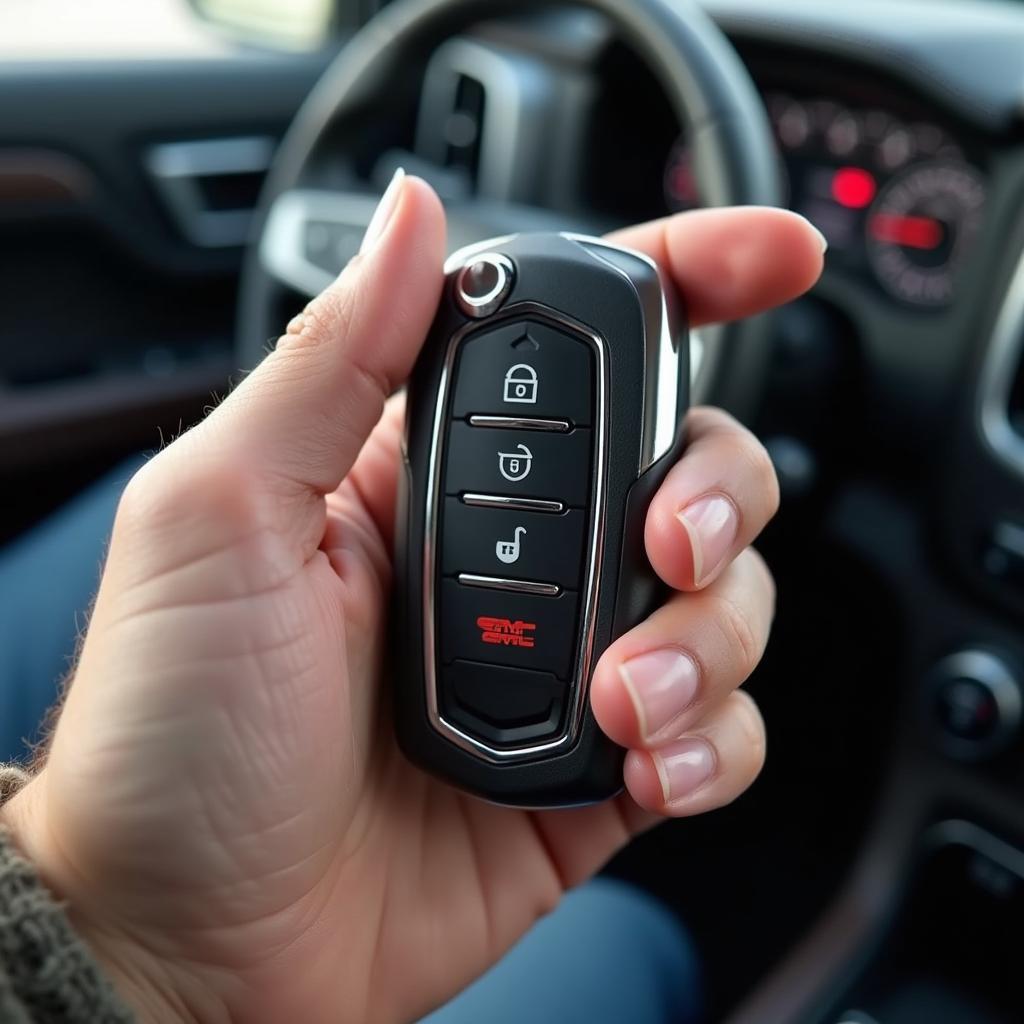 New GMC Key Fob in Hand