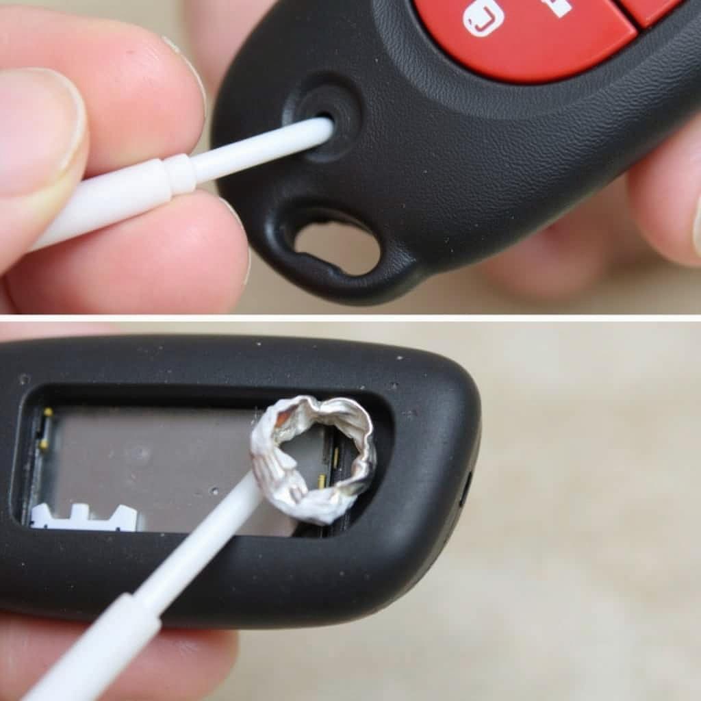 Cleaning the Battery Contacts of a Nissan Altima Key Fob