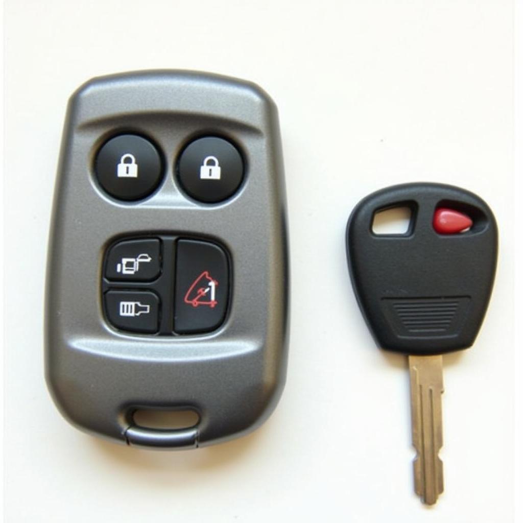 Nissan Cube Key Fob and Car Key