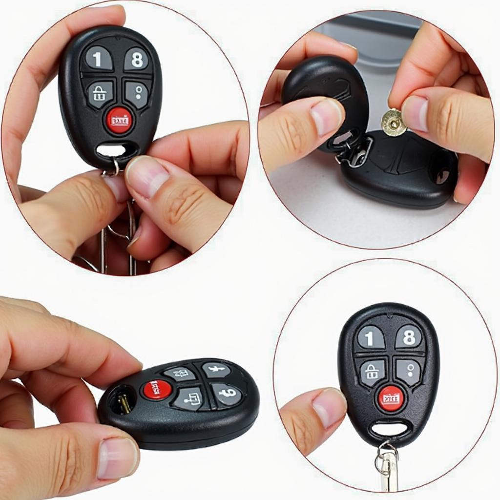 Replacing the battery in a Nissan key fob