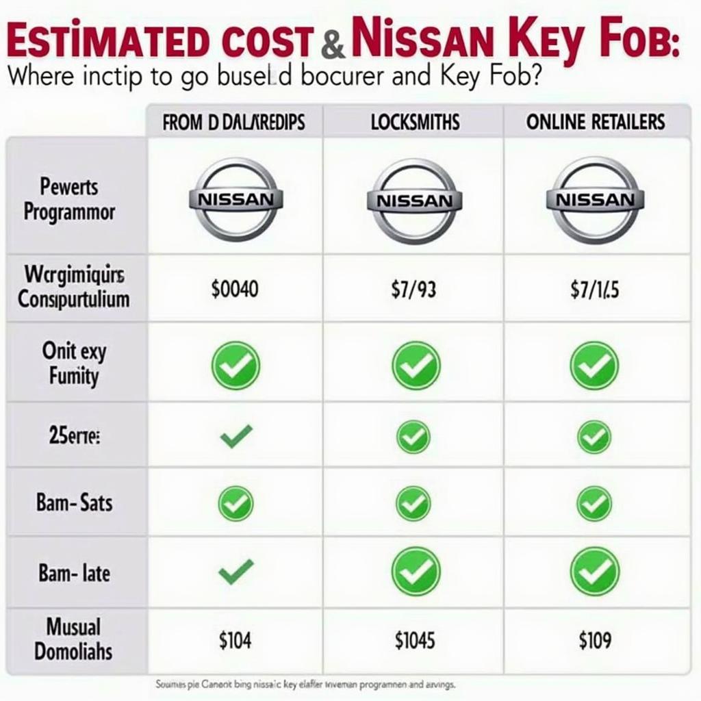 Cost of an Extra Nissan Key Fob