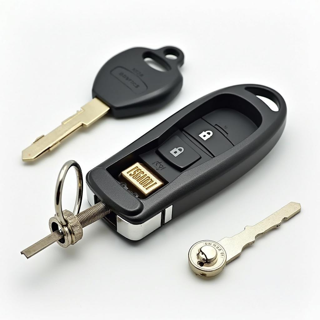 Internal mechanism of a Nissan Maxima key fob