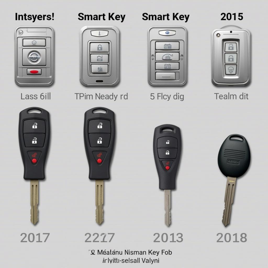 Different Types of Nissan Maxima Key Fobs