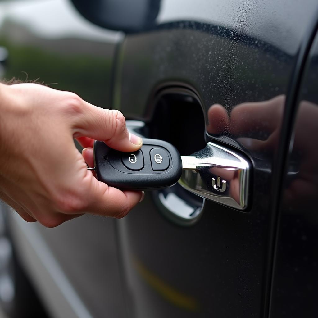 Nissan Titan key fob with reduced operating range