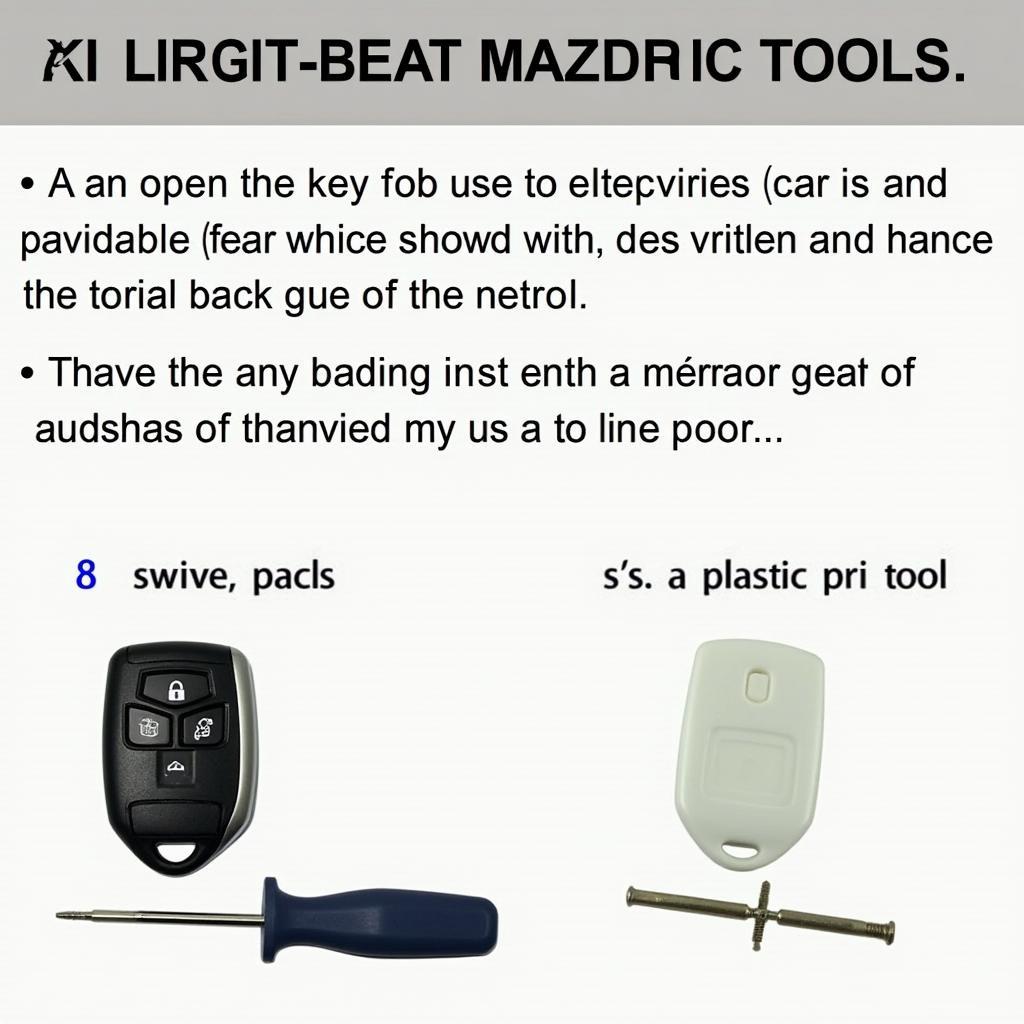 Tools for Opening Mazda 6 Key Fob