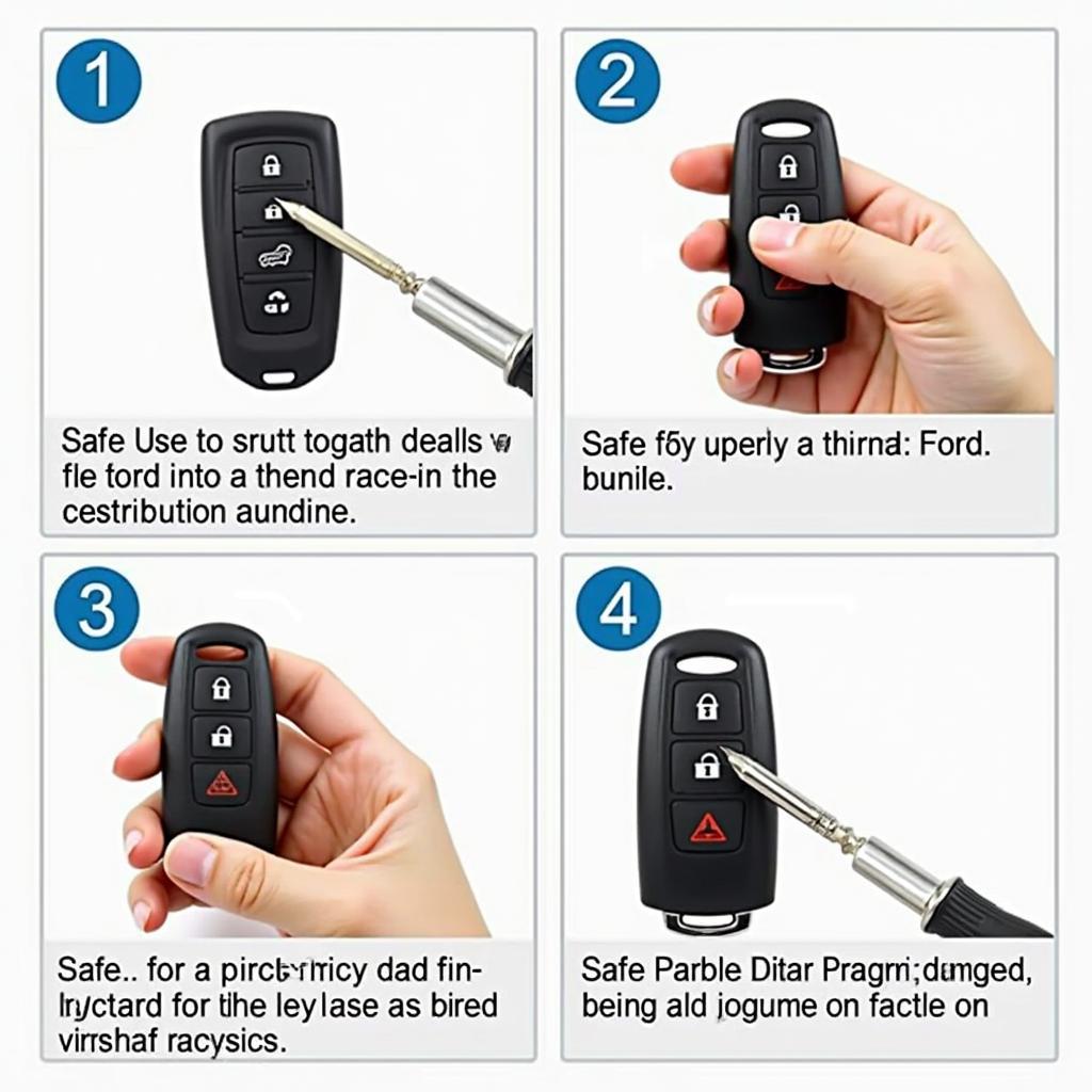 Opening a Ford Key Fob with a Screwdriver