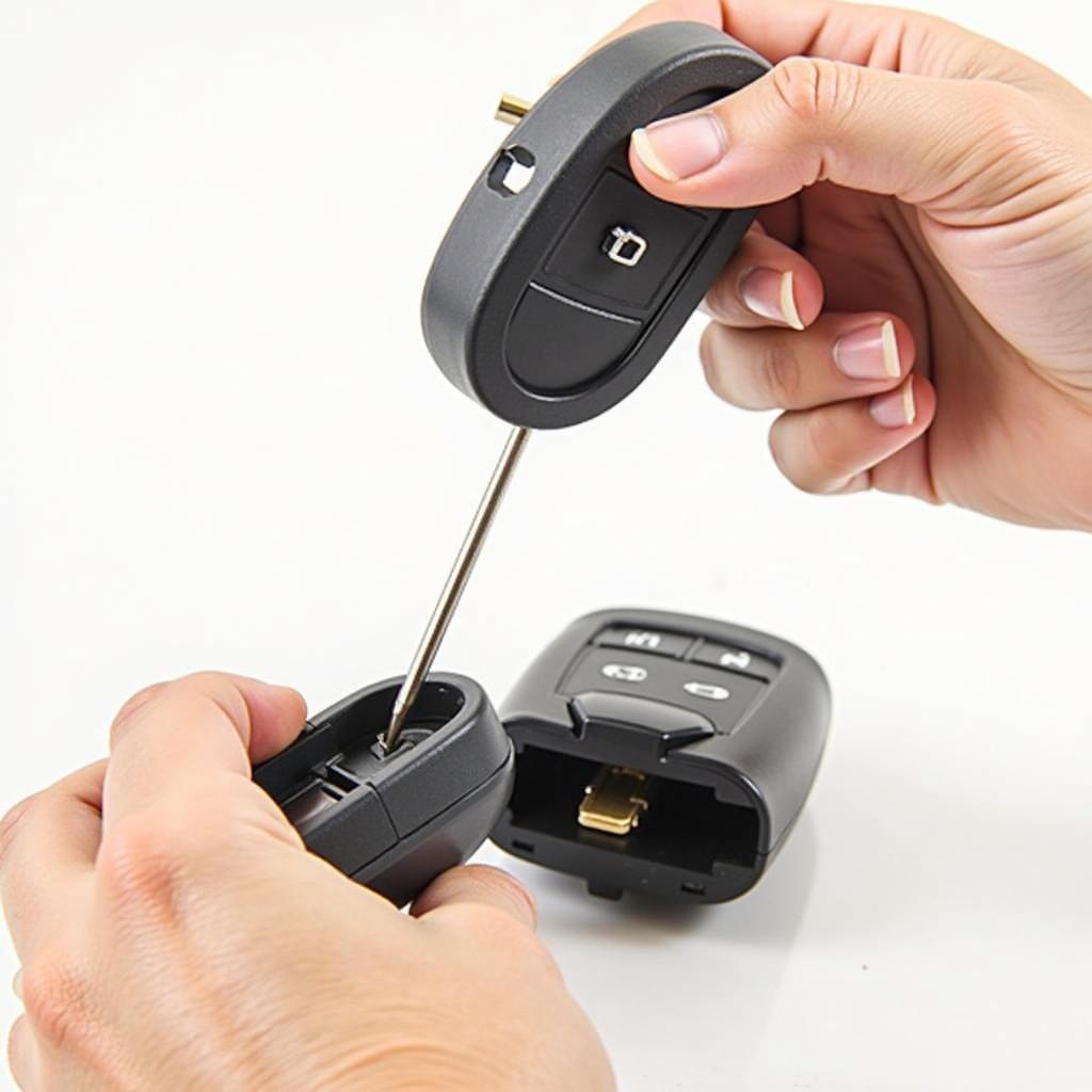 Opening the GMC Sierra Key Fob Casing