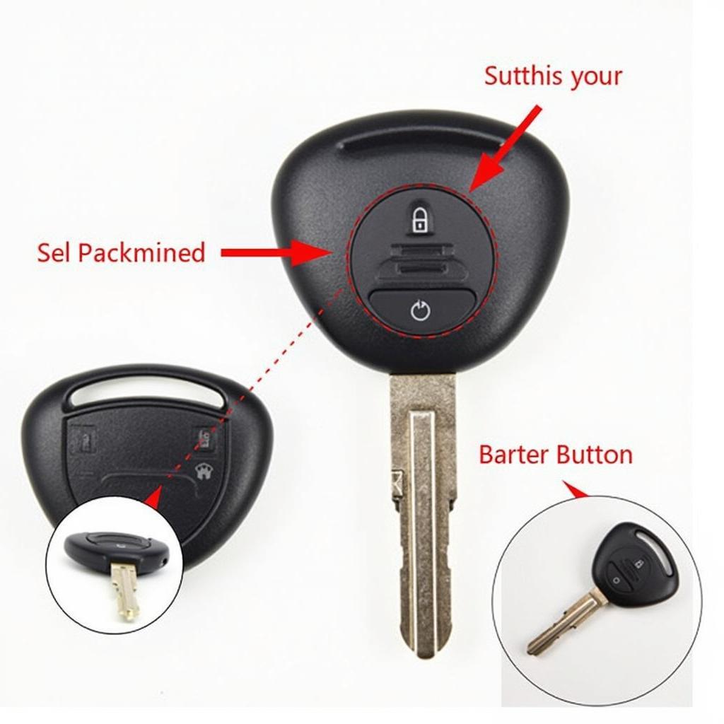 Locating the release button on a Hyundai key fob