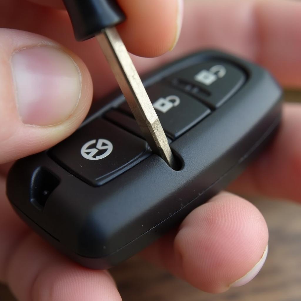 Opening a VW Key Fob Carefully