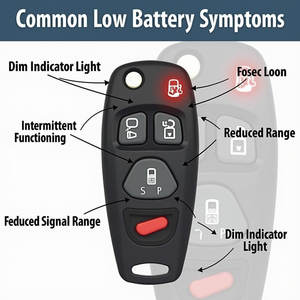 Pontiac Key Fob Low Battery Symptoms