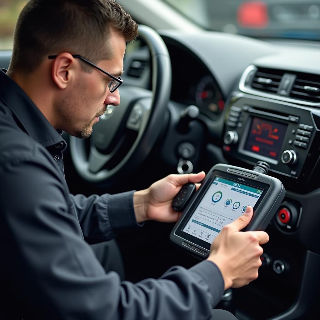 Professional programming of a Toyota key fob