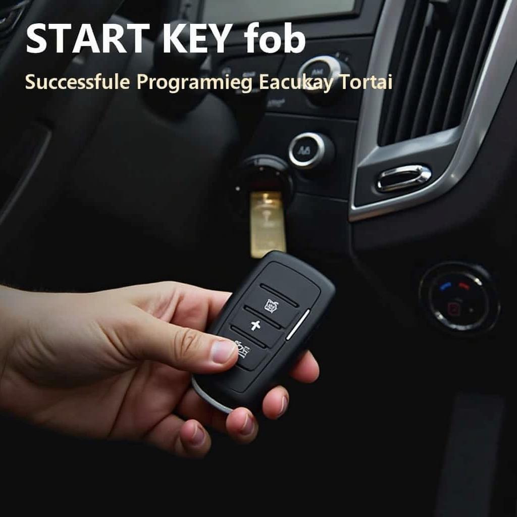 Programmed Cadillac ATS Key Fob in Ignition