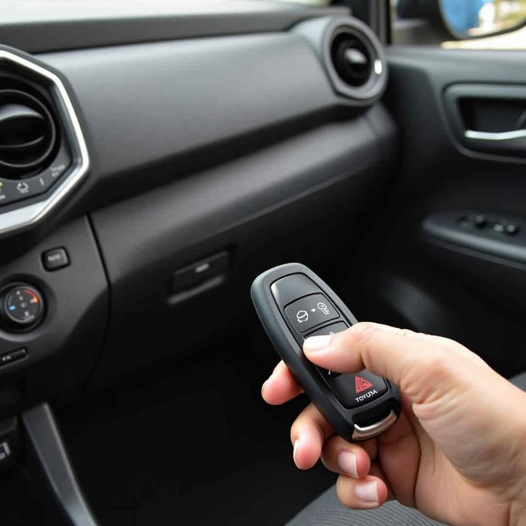 Programming a 2016 Toyota Tacoma key fob using the onboard diagnostic port.