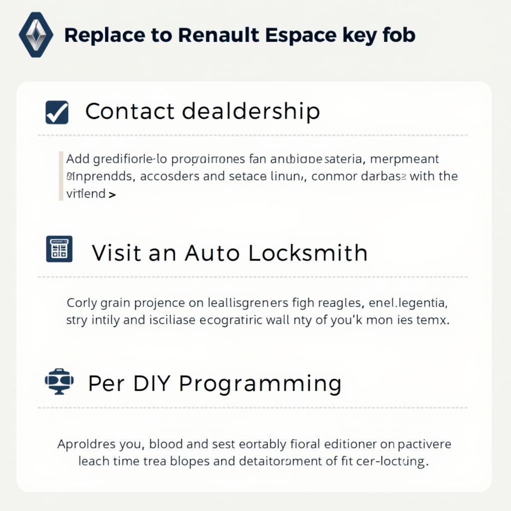 Renault Espace Key Fob Replacement Options