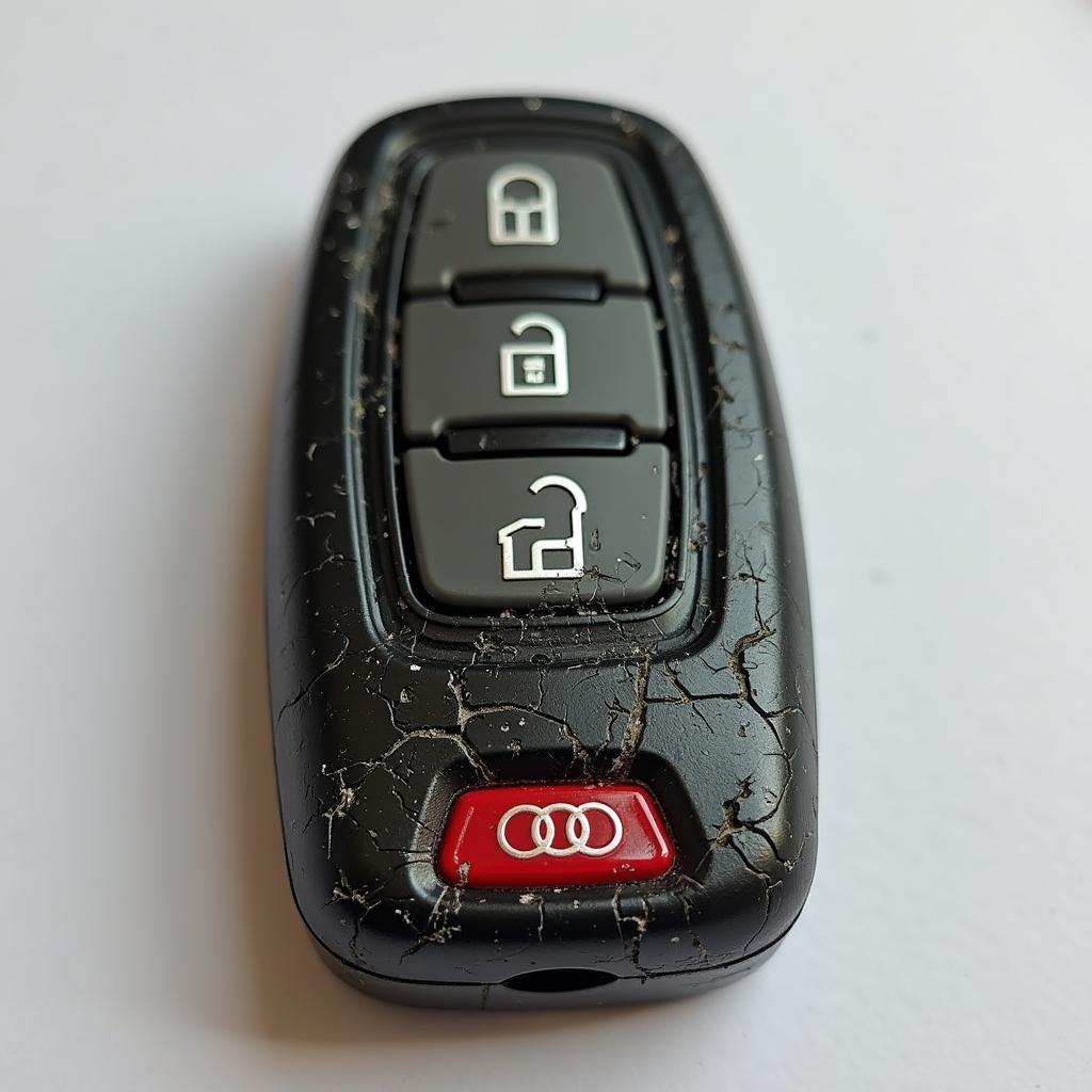 Worn out Audi key fob shell needing replacement