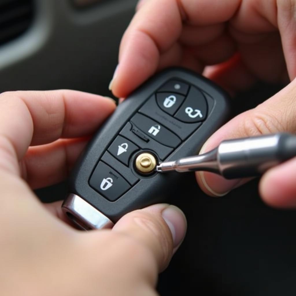 Replacing Key Fob Battery Chrysler Town & Country 2013