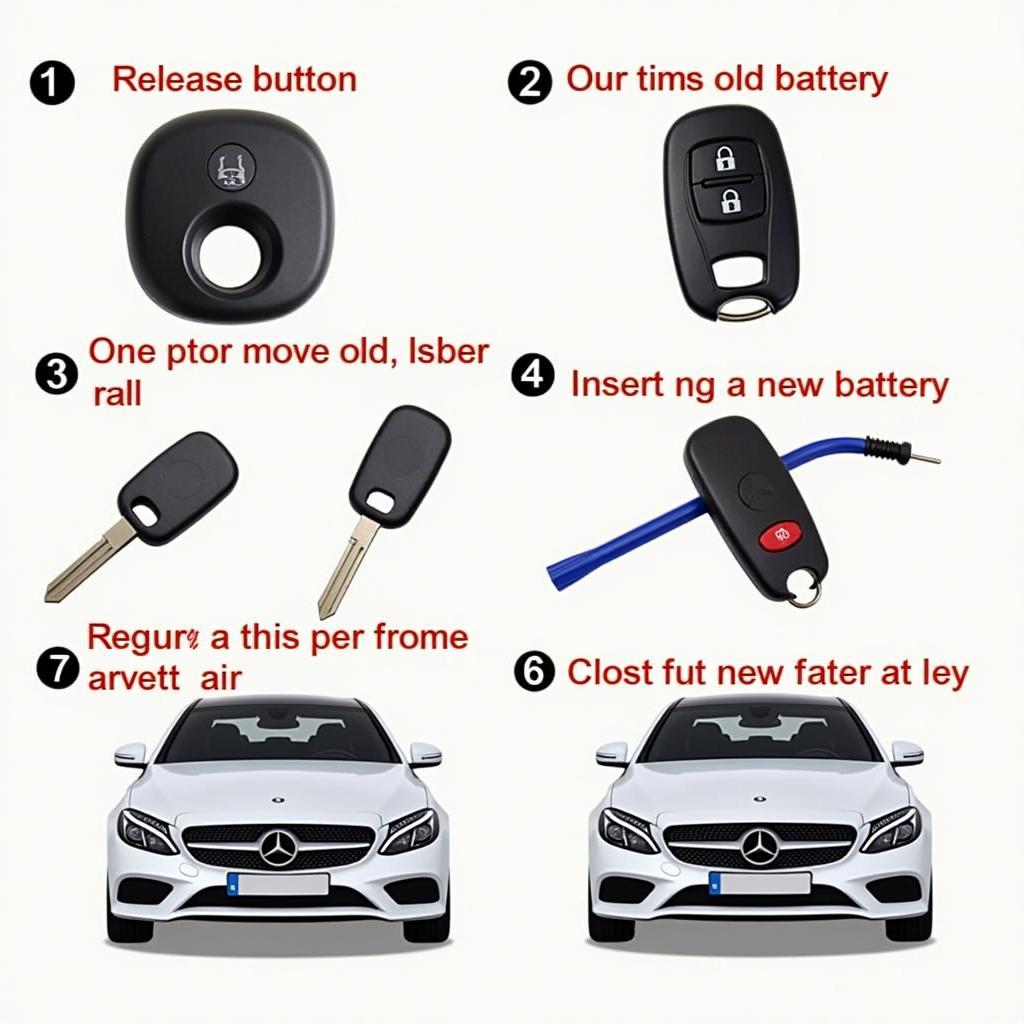 Replacing Mercedes Key Fob Battery Steps