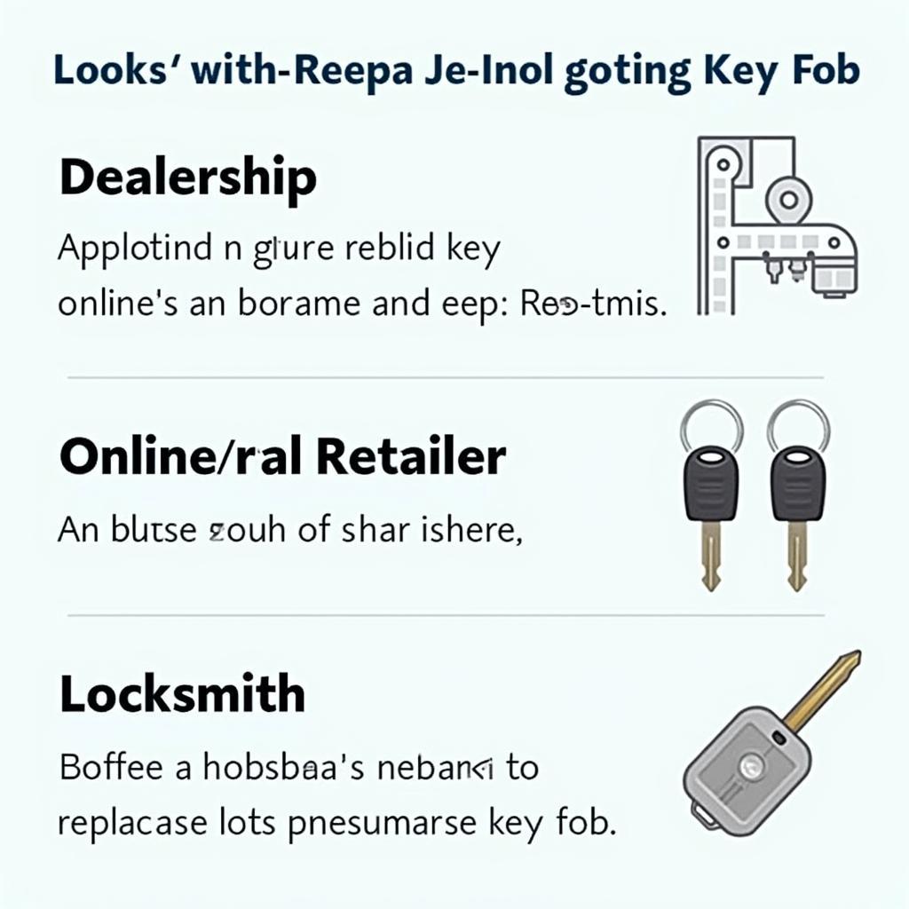 Options for replacing a 2015 Cadillac XTS key fob