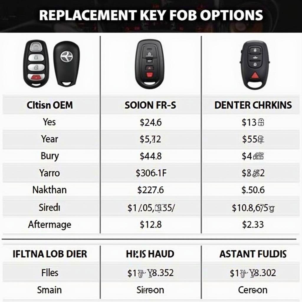 Replacement Scion FR-S Key Fob Options