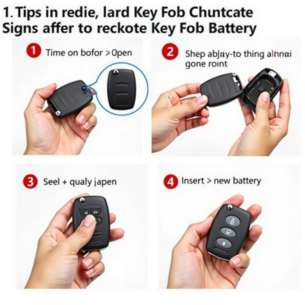 Replacing the 2020 Jeep Rubicon Key Fob Battery: A step-by-step visual guide.