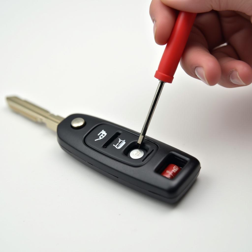 Replacing the battery in a 2016 Toyota Highlander key fob