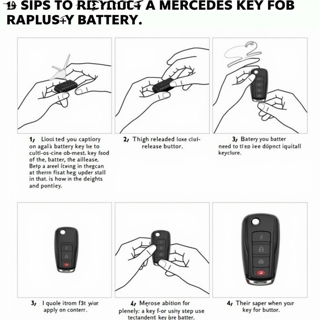 Replacing Mercedes Key Fob Battery Steps