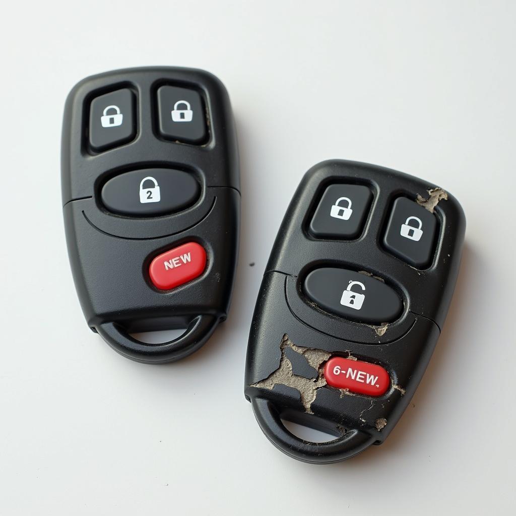 Replacing a 95 Volvo 850 Key Fob - New and Old Fobs Side-by-Side