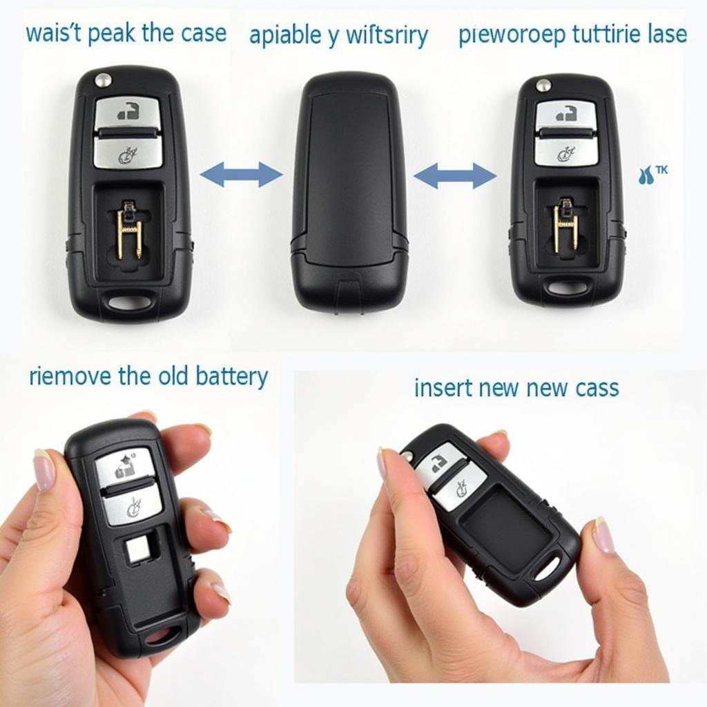 Replacing the battery in a Volvo XC60 key fob.