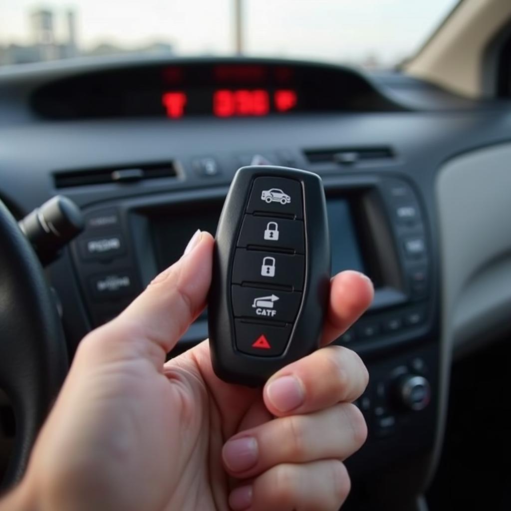 Reprogrammed Prius Key Fob in Hand