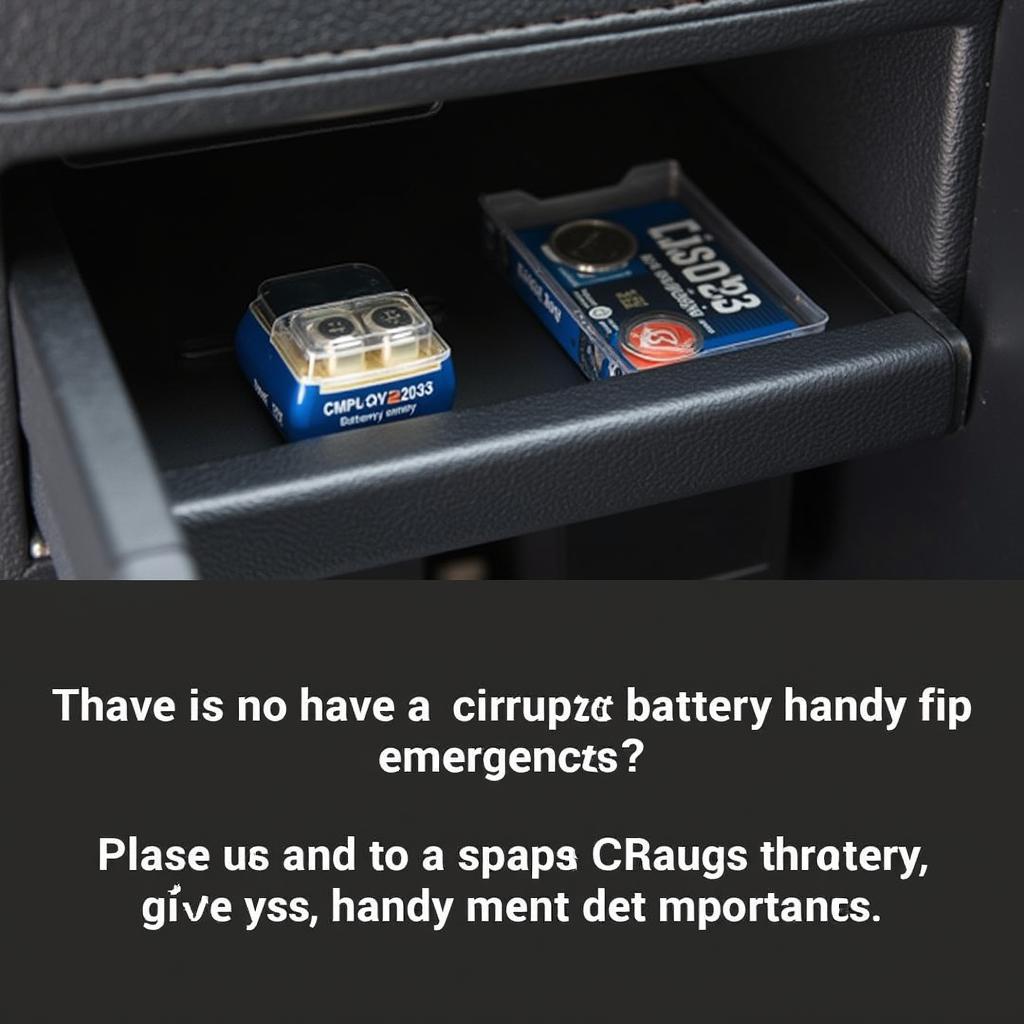 Spare CR2032 Battery in Glove Compartment